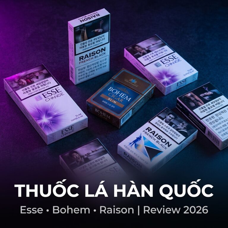 Thuốc Lá Hàn Quốc — Esse, Bohem, Raison | Review 2026