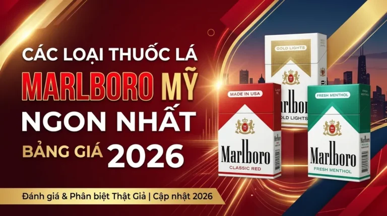 Các Loại Thuốc Lá Marlboro Mỹ Ngon Nhất & Bảng Giá 2026
